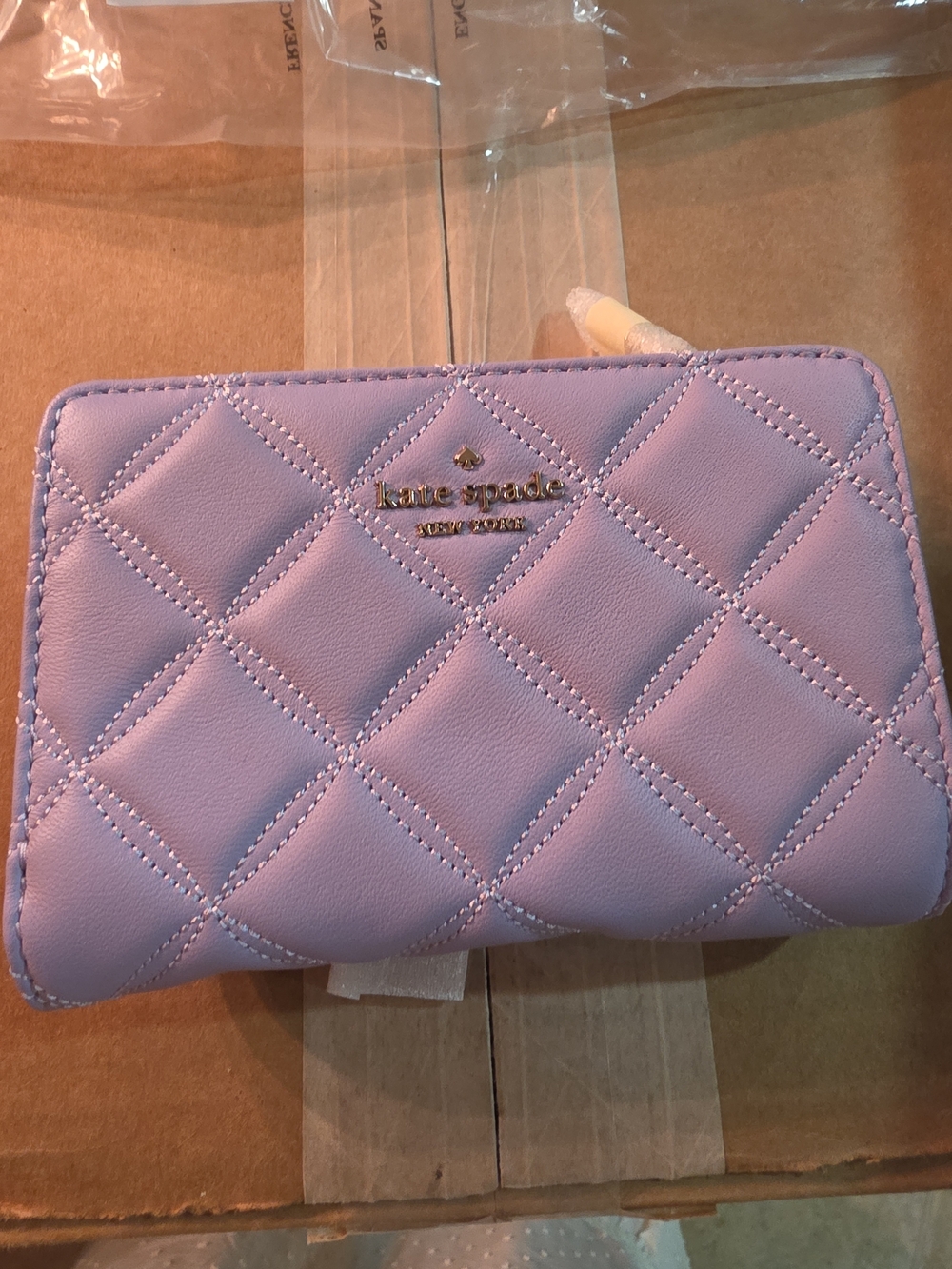 Kate Spade Purple Lavendar Quilted Women's Wallet Nwt